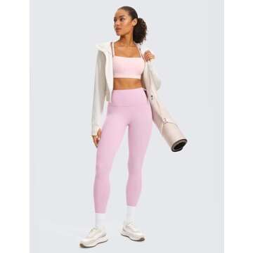 CRZ YOGA Butterluxe High Waisted Lounge Legging 25" - Buttery Soft Workout Yoga Pants for Women Vita Pink Large