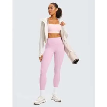 CRZ YOGA Butterluxe High Waisted Lounge Legging 25" - Buttery Soft Workout Yoga Pants for Women Vita Pink Large