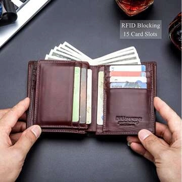 Large Capacity Genuine Leather Wallet for Men