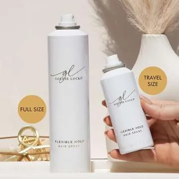 Goldie Locks Flexible Hold Hair Spray, Brushable Finish, For All Hair Types & Extensions, Humidity Resistant, Lightweight for Volume and Styling Control, 9 oz