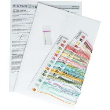 Dimensions Mason Jar Counted Cross Stitch Kit, 14 Count White Aida, 18'' x 7''.