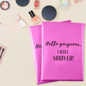 Poly Mailer Shipping Bag with Self Sealing, Heavy Duty Self Seal Mailing Envelopes, 100 Pack 10 x 13 inches - Pink