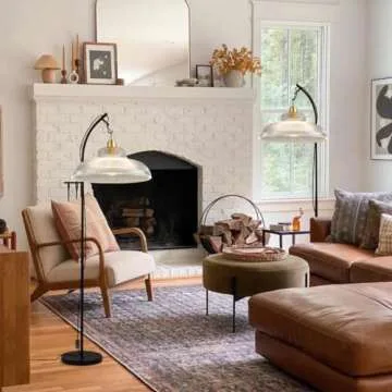 Stylish Qufute Mid Century Glass Plug-in Pendant Light