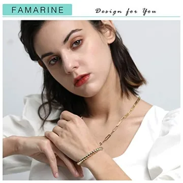 Stylish FAMARINE Twisted Thin Bangle for Women, Gold-Plated