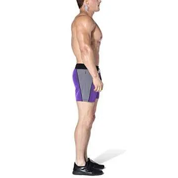 BROKIG Men's 5" Gym Bodybuilding Workout Shorts with Pockets