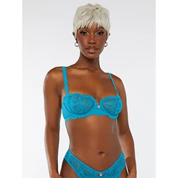 Savage X Fenty Lace Balconette Bra with Rose Gold Charm