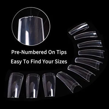 BTArtbox Clear Acrylic Nail Tips for Stunning Nail Art