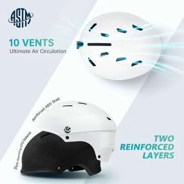 VANRORA Safety Ski Helmet with Goggles Compatibility