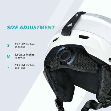 VANRORA Safety Ski Helmet with Goggles Compatibility