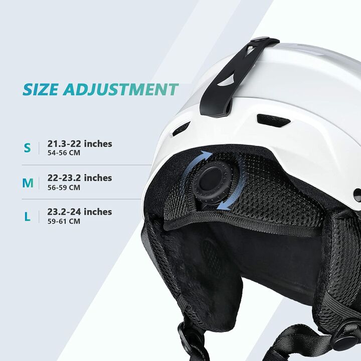 VANRORA Safety Ski Helmet with Goggles Compatibility
