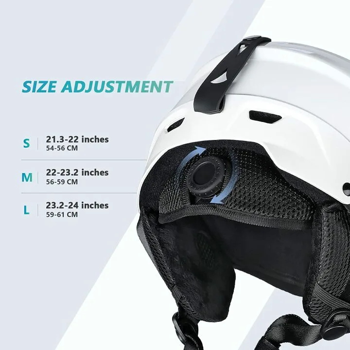 VANRORA Safety Ski Helmet with Goggles Compatibility