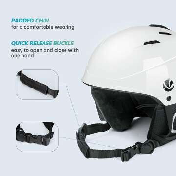 VANRORA Safety Ski Helmet with Goggles Compatibility