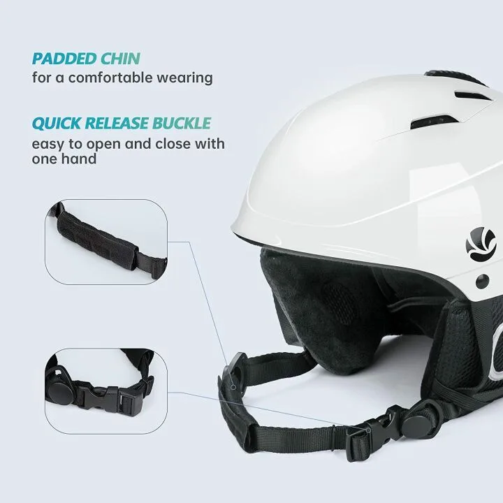 VANRORA Safety Ski Helmet with Goggles Compatibility