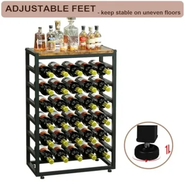 YOLEO 6-Tier Wine Rack Holds 30 Bottles Stylishly