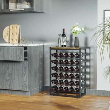 YOLEO 6-Tier Wine Rack Holds 30 Bottles Stylishly