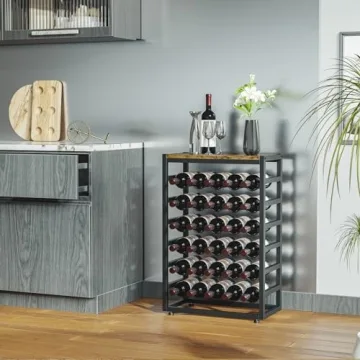 YOLEO 6-Tier Wine Rack Holds 30 Bottles Stylishly