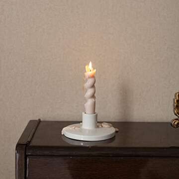 VICBOND Ceramic Holder for Candle and Palo Santo,Minimalist Style, Candle Burning Display Holder,for for Home Decorations, Wedding Parties, Festival Celebrations.