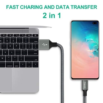 etguuds USB A to C Cable 2-Pack Fast Charging Durable
