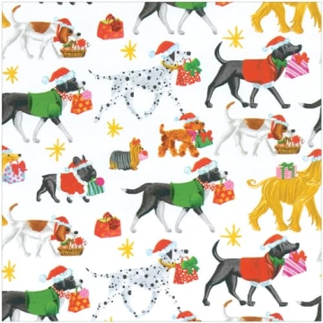 Caspari Christmas Delivery Gift Wrapping Paper - Durable Eco-Friendly Design in High-Gloss Finish