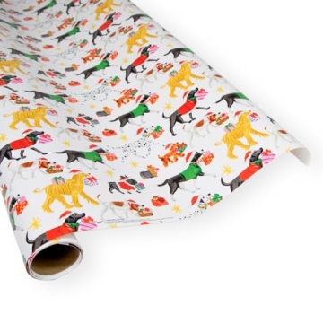 Caspari Christmas Delivery Gift Wrapping Paper Roll - 30" x 8'