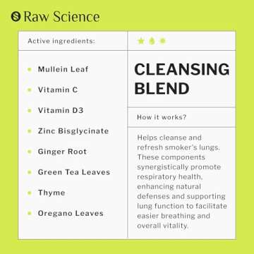 Organic Mullein Drops for Lungs - Respiratory Support & Mucus Relief - Lung Detox for Smokers: Mulle...