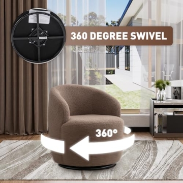 Wrofly 360° Swivel Barrel Chair Set of 2 - Cozy Accent