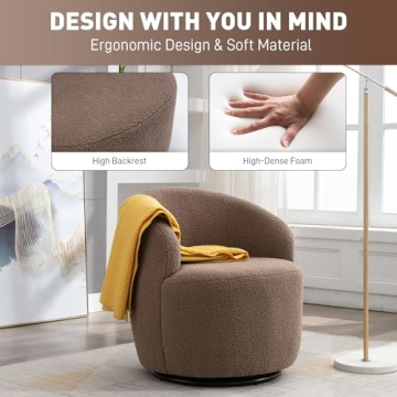 Wrofly 360° Swivel Barrel Chair Set of 2 - Cozy Accent