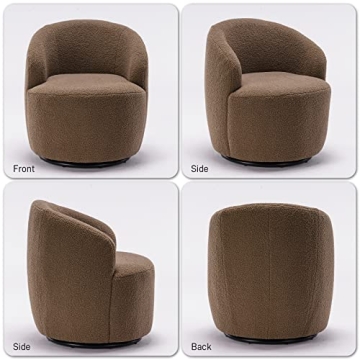 Wrofly 360° Swivel Barrel Chair Set of 2 - Cozy Accent