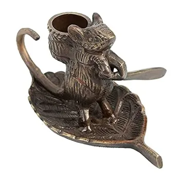 Intrepid Mouse Candleholder Antique Bronze Finish