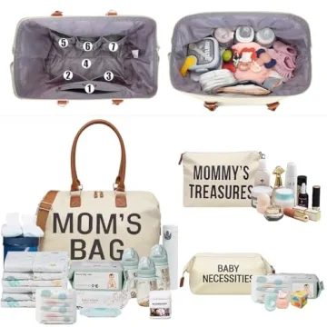 Stylish and Spacious Printe Diaper Bag Tote for Moms