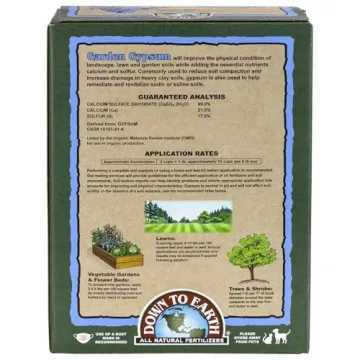 Down to Earth Organic Garden Gypsum Calcium Sulfate Fertilizer