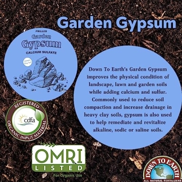 Down to Earth Organic Garden Gypsum Calcium Sulfate Fertilizer