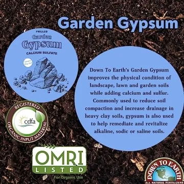 Down to Earth Organic Garden Gypsum Calcium Sulfate Fertilizer