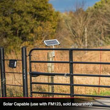 Mighty Mule MM271 Automatic Gate Opener, Solar Ready, Comes with Gate Opener Remote and More-Up to 12ft Long or 300lb, Black, 1 Gate Opener Kit