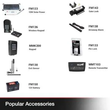 Mighty Mule MM271 Automatic Gate Opener, Solar Ready, Comes with Gate Opener Remote and More-Up to 12ft Long or 300lb, Black, 1 Gate Opener Kit