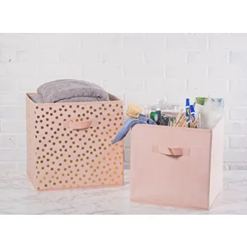 DII Millennial Pink Storage Bin Collection 2 Count