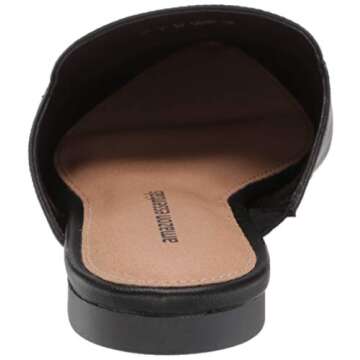 Amazon Essentials Women's Pointy Toe Mule with Mini Heel, Black, 7