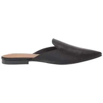 Amazon Essentials Women's Pointy Toe Mule with Mini Heel, Black, 7