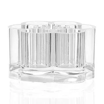Onwon 12 Spaces Clear Transparent Acrylic Flower Style Cosmetic and Makeup Brush Holder Stand/Organi...