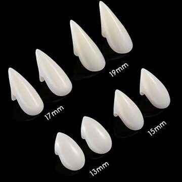 Zhanmai 12 Pairs Vampire Teeth Costume 4 Size Fake Fangs with 2 Tooth Pellets for Cosplay Props Hall...