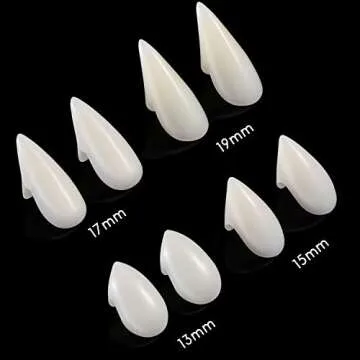 Zhanmai 12 Pairs Vampire Teeth Costume 4 Size Fake Fangs with 2 Tooth Pellets for Cosplay Props Hall...