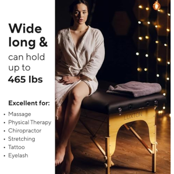 Luxton Home Premium Portable Massage Table - Adjustable & Foldable