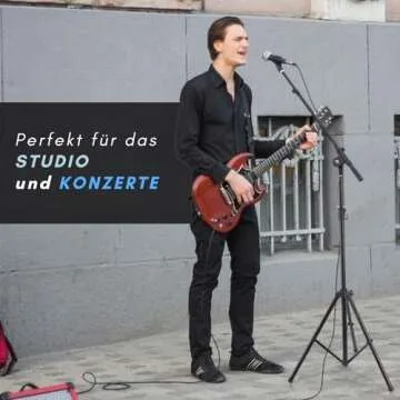 Pyle Heavy Duty Microphone Stand-Height Adjustable from 51.2'' to 78.75'' Inch High w/Extendable Telescoping Boom Arm 29.5'' and Stable Tripod Base-Clutch in T-Bar Adjustment Point PMKS56