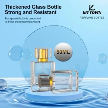 KIT TOWN Elegant Refillable Perfume Bottle 2 Pack Glass Spray