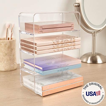 STORi Clear Plastic 4-Compartment Organizer for Makeup and More