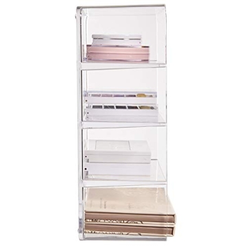 STORi Clear Plastic 4-Compartment Organizer for Makeup and More