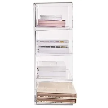 STORi Clear Plastic 4-Compartment Organizer for Makeup and More