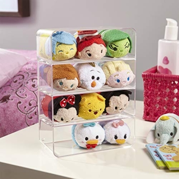 STORi Clear Plastic 4-Compartment Organizer for Makeup and More