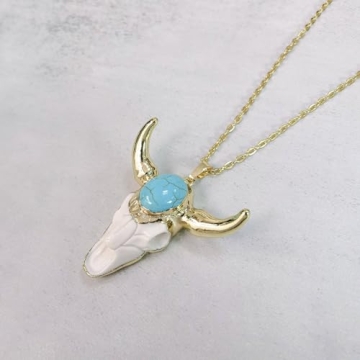 Ladywowu Boho Turquoise Necklace for Men & Women