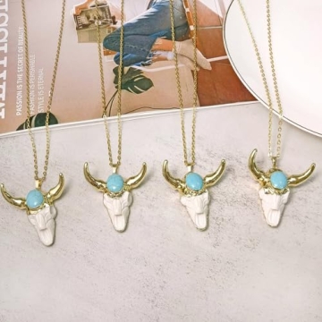 Ladywowu Boho Turquoise Necklace for Men & Women